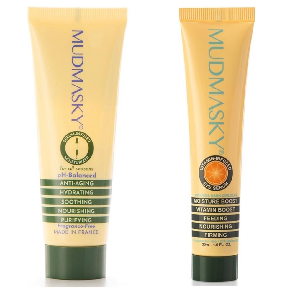 ⭐️$110 VALUE MUDMASKY Set
Serum-Infused Moisturizer & Vitamin-Infused Eye Serum